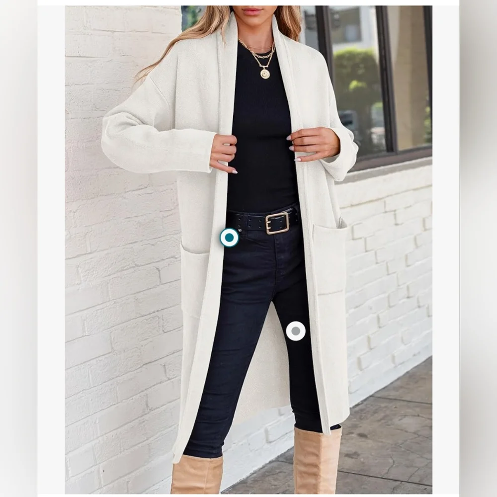 NWT Anrabess Winter White Cardigan Coat Size S Small - Picture 7 of 12